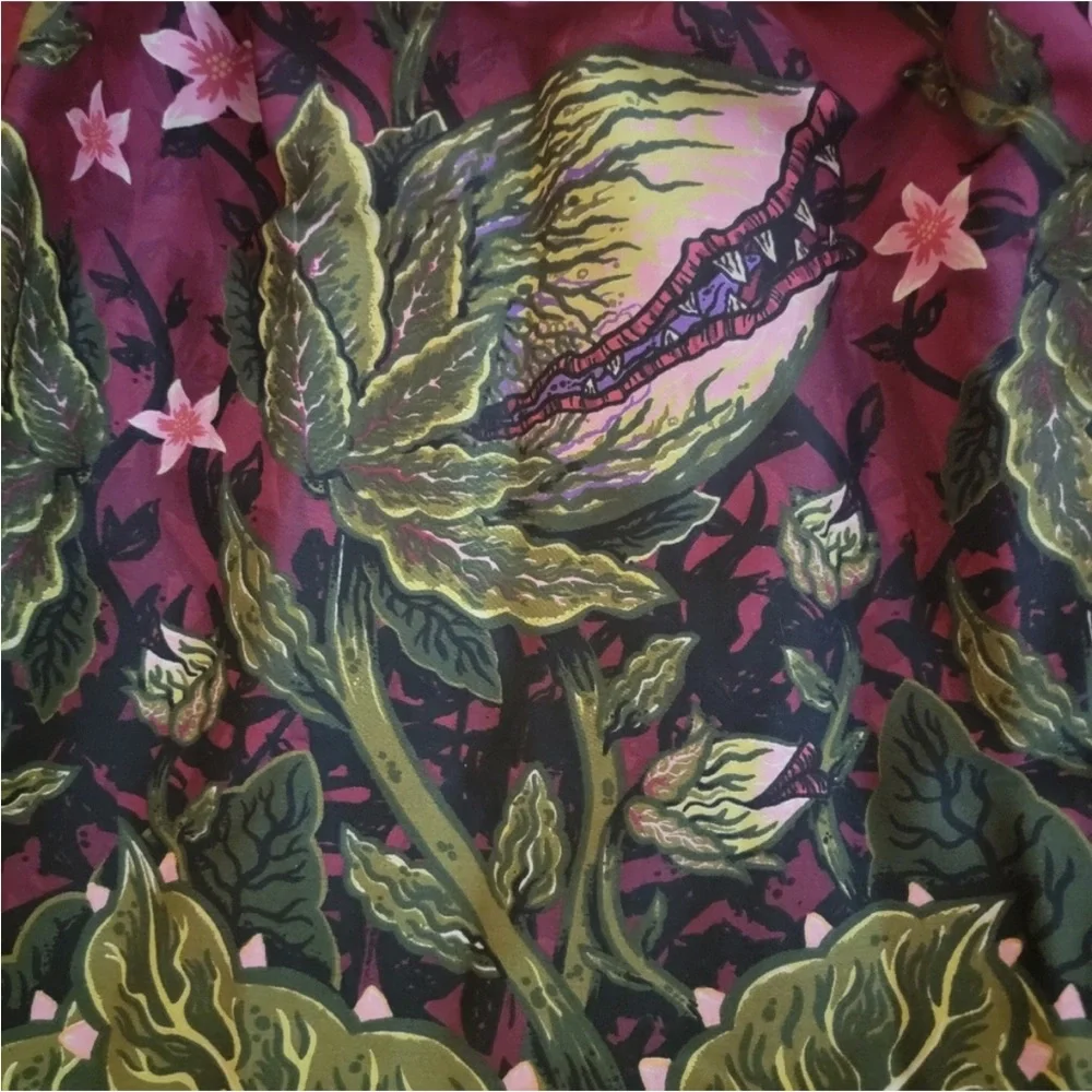 RARE Vixen Tropical Terror Swing Dress in Maneating Monster Print Venus Flytrap